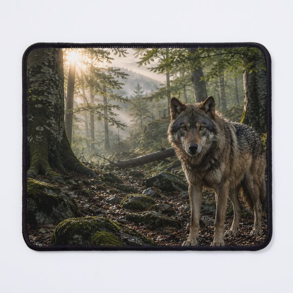 Item preview, Majestic Gray Wolf in Ancient Forest designed and sold by JMDG Studio.