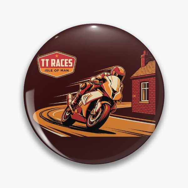 Item preview, Isle of Man TT Races Vintage Motorcycle Superbike Racing Illustration designed and sold by KiwiRider.