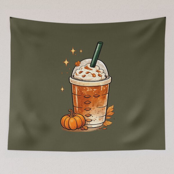 Item preview, Cozy Pumpkin Spice Coffee Autumn Illustration designed and sold by Lapky Shop.
