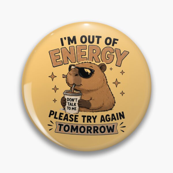 Item preview, Funny Capybara | Out of Energy  designed and sold by Al-Ziyyel Studio✨.
