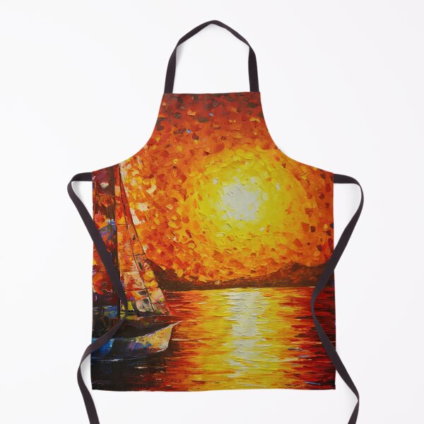Item preview, Radiant Sailboat at Sunset – Vibrant Impressionist Ocean Painting designed and sold by Psycho-Crazy.
