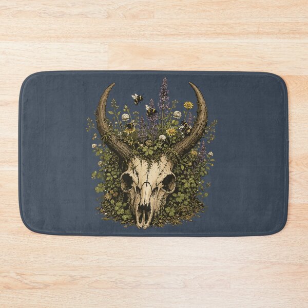 Item preview, Bee Garden Deer Skull Wildflower Nature Illustration designed and sold by SimplePoDesign.