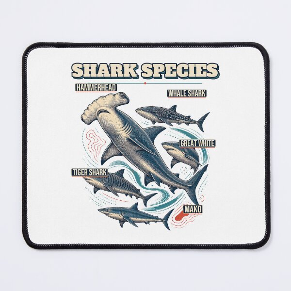 Item preview, Shark Species Shirt Vintage Marine Biology Study designed and sold by Freshloop Studio | Whimsical Vintage Art.