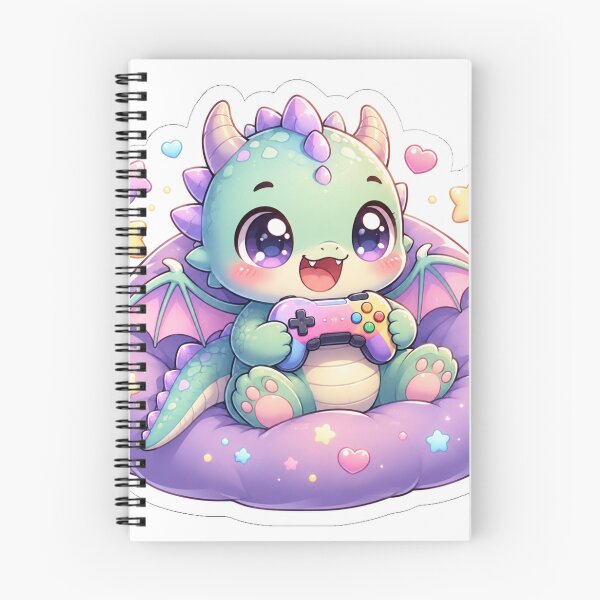 Item preview, Tiny Baby Dragon Gamer Sticker | Cute Kawaii Gaming Dragon | Pastel Controller Sticker designed and sold by Sidra digital art 8277237.