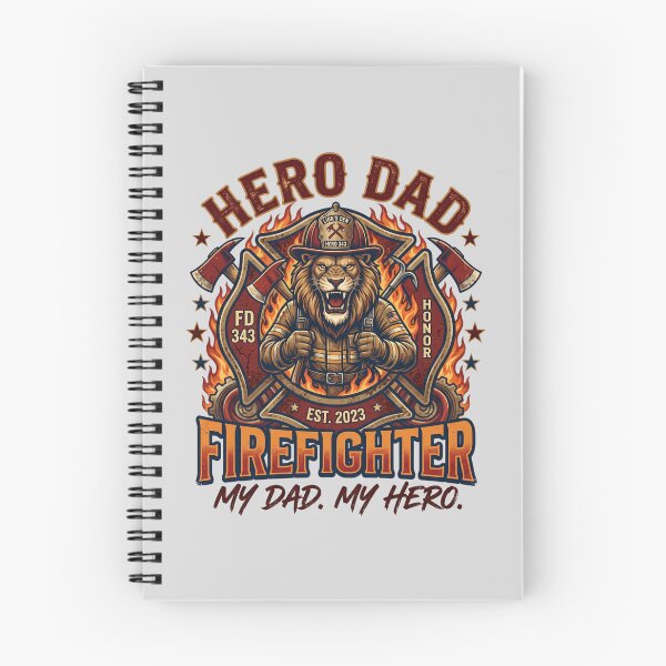 Item preview, Hero Dad Firefighter Lion Maltese Cross Fire Rescue Art designed and sold by rich-moda.