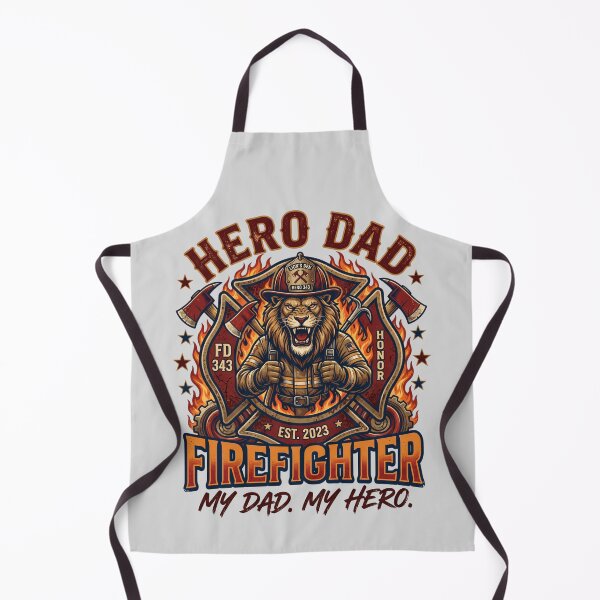 Item preview, Hero Dad Firefighter Lion Maltese Cross Fire Rescue Art designed and sold by rich-moda.