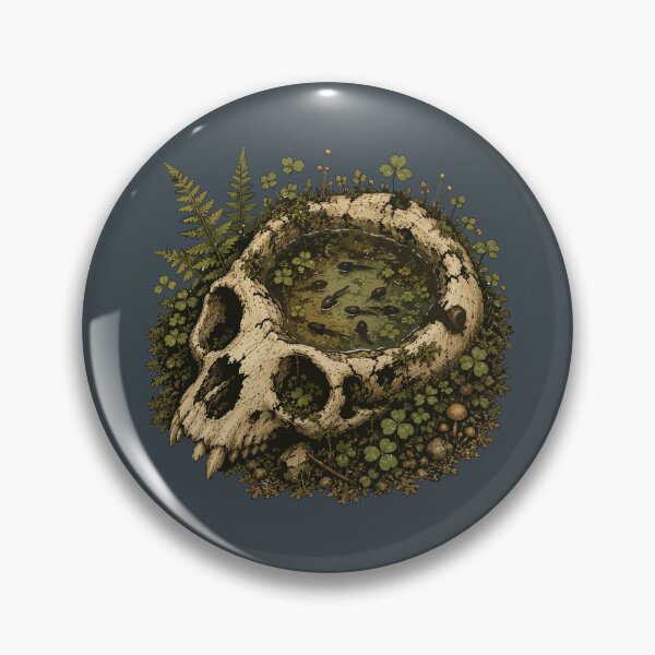 Item preview, Tadpoles in Animal Skull Forest Pond Nature Illustration designed and sold by SimplePoDesign.