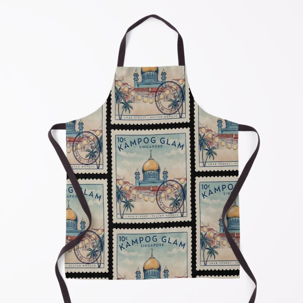 Item preview, Kampong Glam Singapore Sultan Mosque Heritage Stamp Sticker designed and sold by stickercuffs.