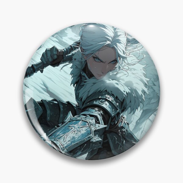 Item preview, Frozen Valkyrie Battle Maiden Wielding Hammer Against Darkness designed and sold by BorgSpareParts.