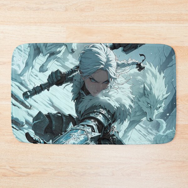 Item preview, Frozen Valkyrie Battle Maiden Wielding Hammer Against Darkness designed and sold by BorgSpareParts.