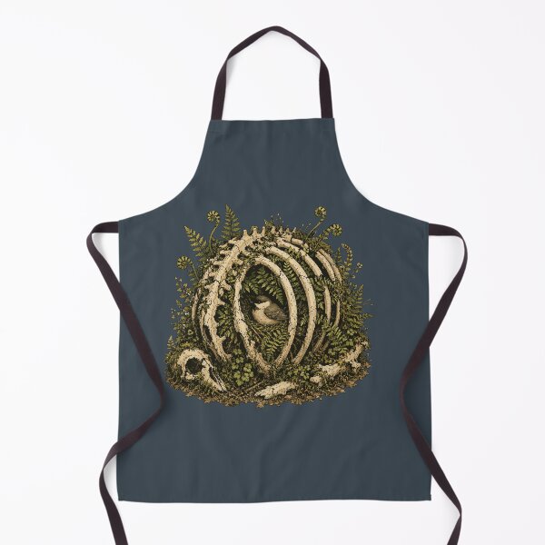Item preview, Bird Nest Inside Animal Rib Cage Woodland Nature Illustration designed and sold by SimplePoDesign.