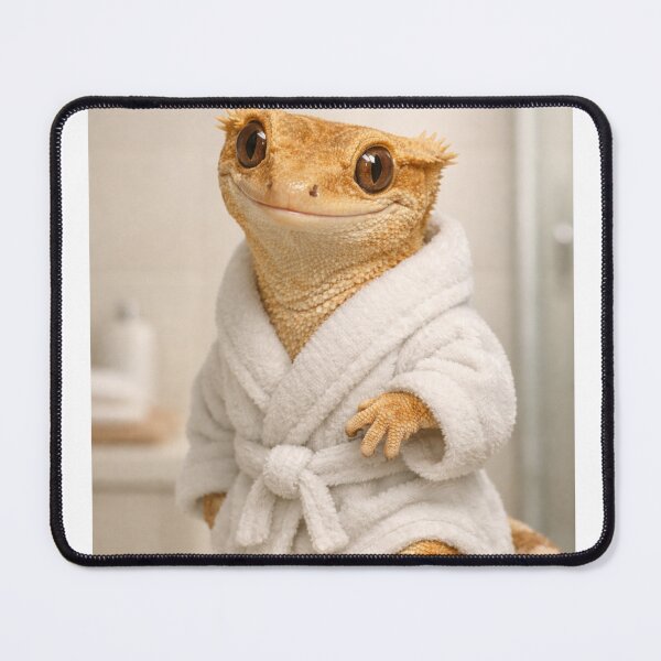 Item preview, Cozy Bathrobe Crested Gecko designed and sold by Sillytoe.