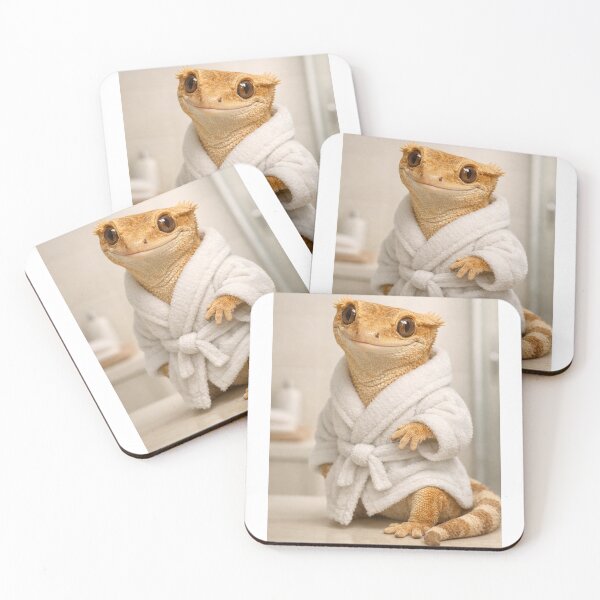 Item preview, Cozy Bathrobe Crested Gecko designed and sold by Sillytoe.