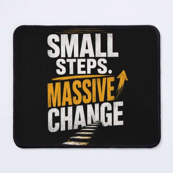 Item preview, Small Steps Massive Change | Motivational Typography Quote designed and sold by v6ziix.