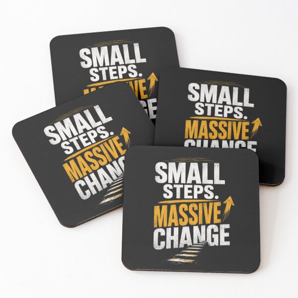Item preview,  Small Steps Massive Change | Motivational Typography Quote designed and sold by v6ziix.
