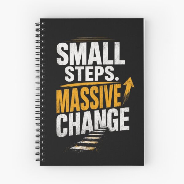 Item preview,  Small Steps Massive Change | Motivational Typography Quote designed and sold by v6ziix.