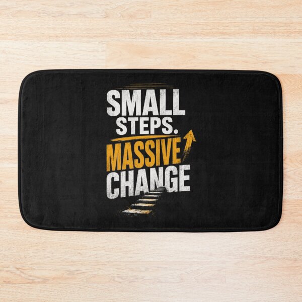 Item preview,  Small Steps Massive Change | Motivational Typography Quote designed and sold by v6ziix.