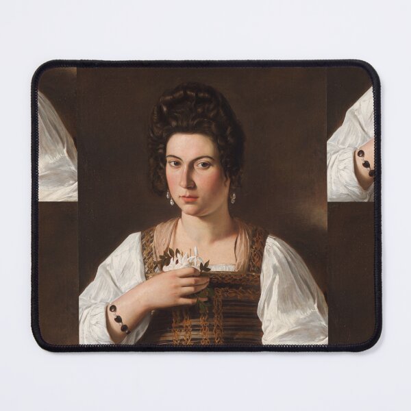Item preview, Baroque Woman Holding White Jasmine Flowers designed and sold by artofuniverse.