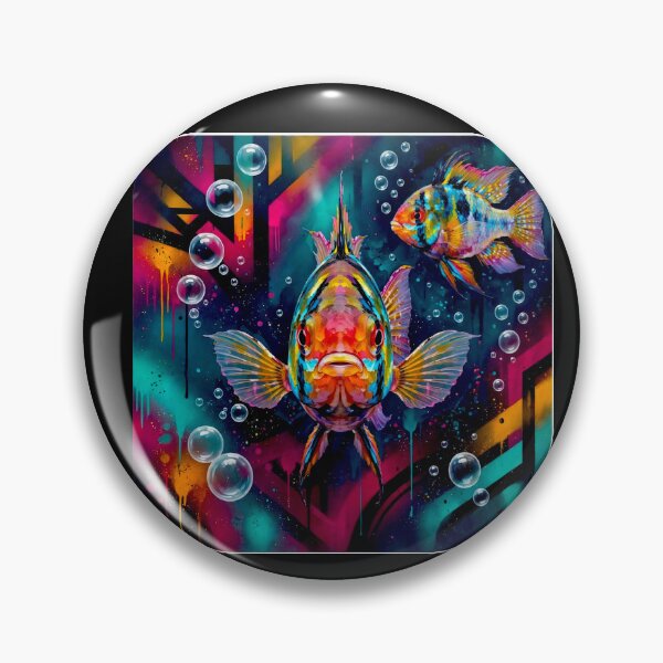 Item preview, Mikrogeophagus Ramirezi fish: Graffiti and Post-Expressionism #7 designed and sold by Helios Be. Lavsh.