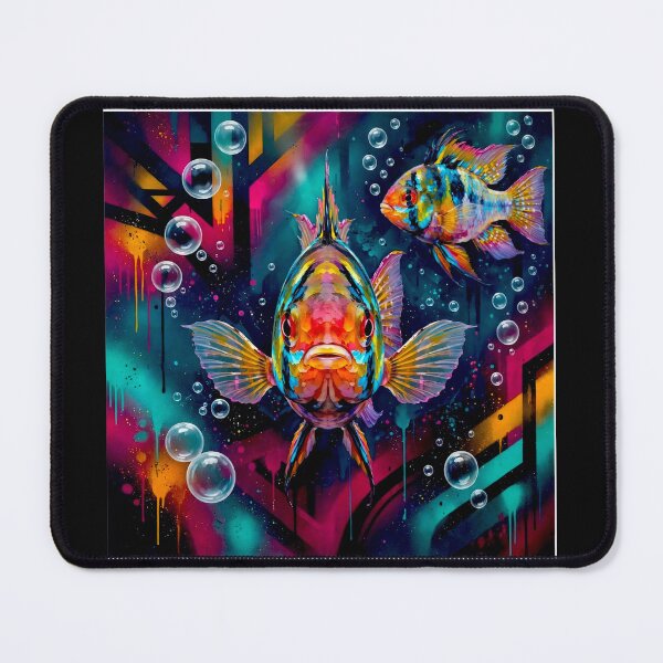 Item preview, Mikrogeophagus Ramirezi fish: Graffiti and Post-Expressionism #7 designed and sold by Helios Be. Lavsh.