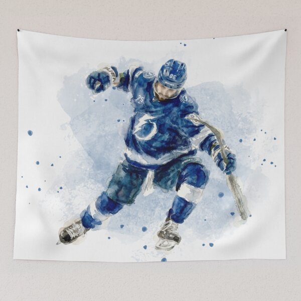 Item preview, Ice Hockey Player #86 Celebrations Goal Watercolor Art designed and sold by Turnersports.