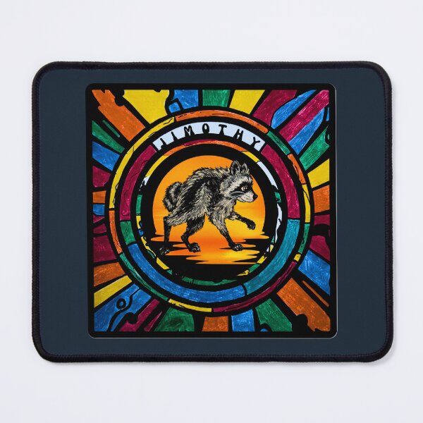 Item preview, Stained Glass Jimothy Raccoon Mixed Media designed and sold by ArtistsAtticWI.