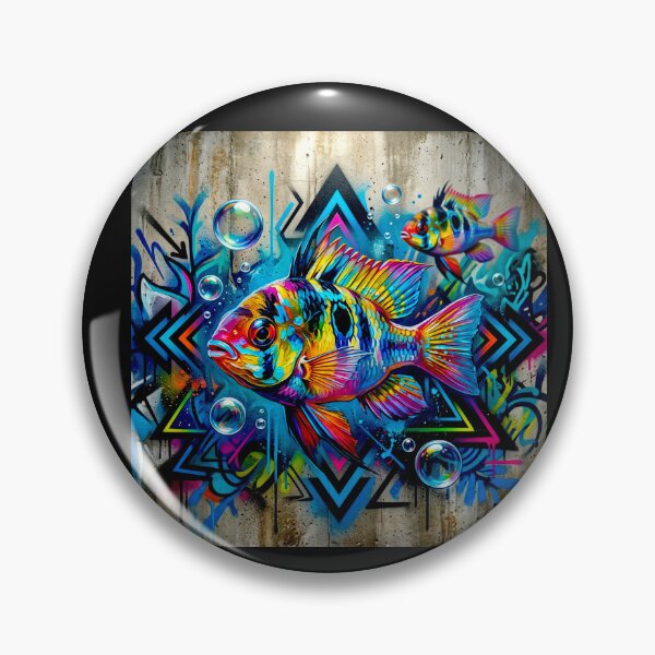 Item preview, Mikrogeophagus Ramirezi fish: Graffiti and Post-Expressionism #8 designed and sold by Helios Be. Lavsh.