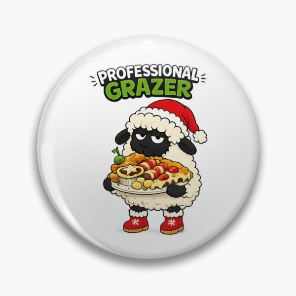 Item preview, Professional grazer, sheep eating Christmas buffet designed and sold by BritishDelights.