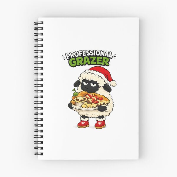 Item preview, Professional grazer, sheep eating Christmas buffet designed and sold by BigfeetLittlepaws.
