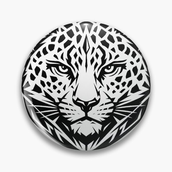Item preview, Premium Geometric Snow Leopard | Minimalist Black & White Low Poly Vector Sticker designed and sold by DesertInkArt.