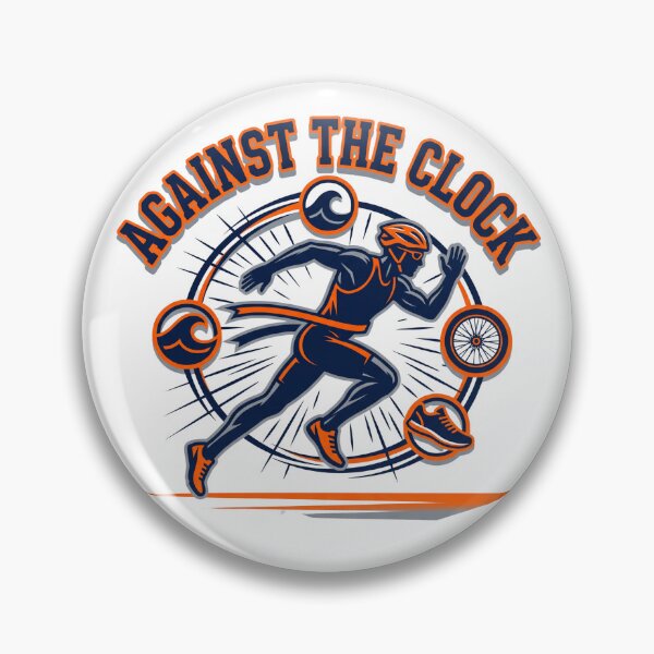Item preview, Against the Clock – Triathlon Speed & Endurance Vintage Sports Design designed and sold by Triathlongram.
