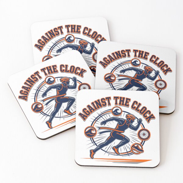 Item preview, Against the Clock – Triathlon Speed & Endurance Vintage Sports Design designed and sold by Triathlongram.