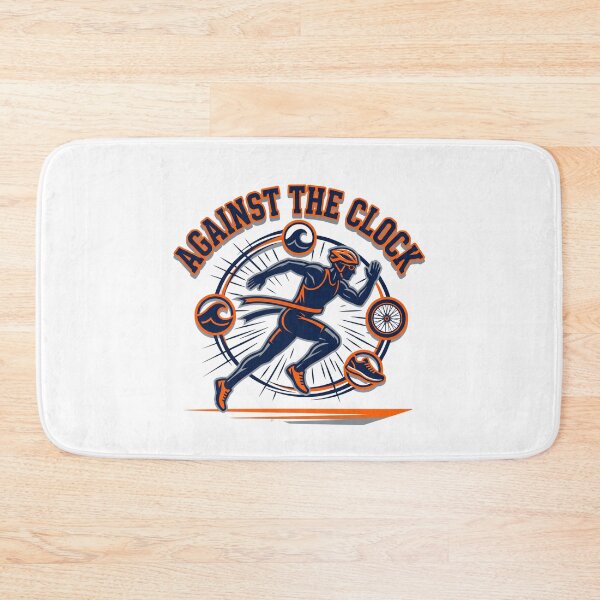 Item preview, Against the Clock – Triathlon Speed & Endurance Vintage Sports Design designed and sold by Triathlongram.