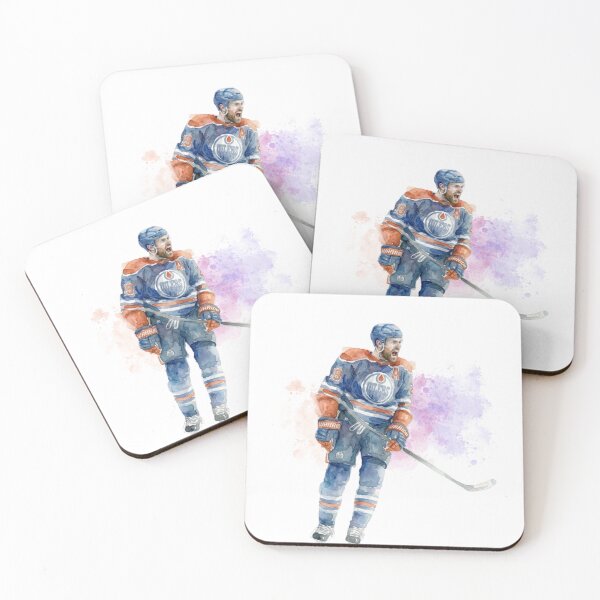 Item preview, Leon Draisaitl Watercolor Art - Edmonton Oilers Ice Hockey designed and sold by Turnersports.