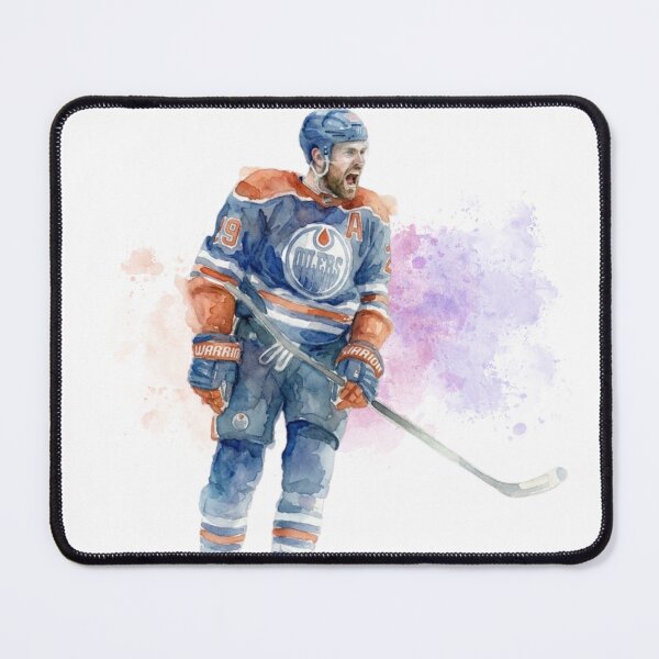 Item preview, Leon Draisaitl Watercolor Art - Edmonton Oilers Ice Hockey designed and sold by Turnersports.