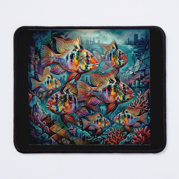 Item preview, Mikrogeophagus Ramirezi fish: Graffiti and Post-Expressionism #9 designed and sold by Helios Be. Lavsh.