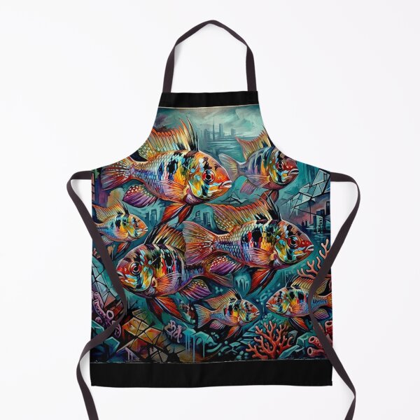 Item preview, Mikrogeophagus Ramirezi fish: Graffiti and Post-Expressionism #9 designed and sold by Helios Be. Lavsh.