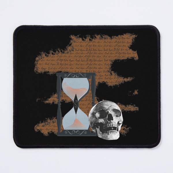 Item preview, Hourglass design with skull photo, baroque motif everyday life, transience designed and sold by Kirei-Lily.