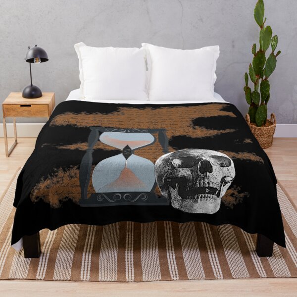 Item preview, Hourglass design with skull photo, baroque motif everyday life, transience designed and sold by Kirei-Lily.