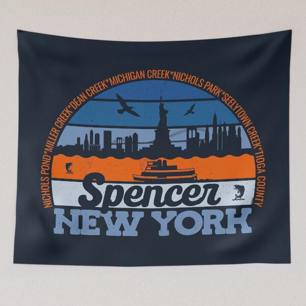 Item preview, Spencer New York Sunset Retro Vintage Local Pride Logo designed and sold by CRHPOD20.