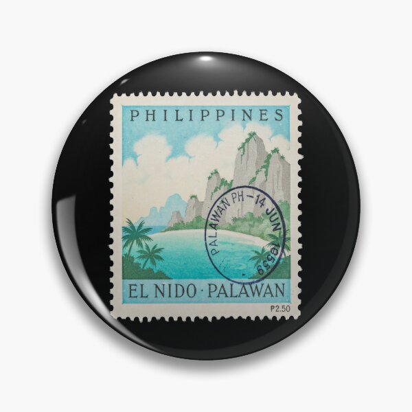 Item preview, Palawan Philippines El Nido Karst Lagoon Stamp Sticker designed and sold by stickercuffs.