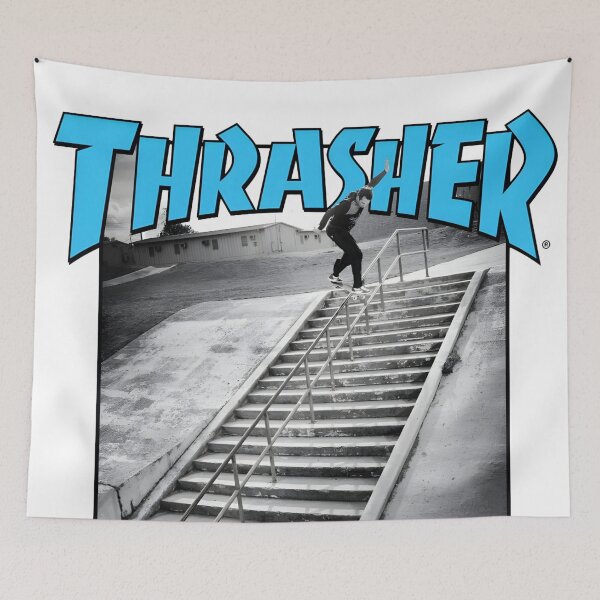 Item preview, Thrasher Skateboard Magazine Original Custom Vintage Poster Wall Art designed and sold by Cool Robot Bro..