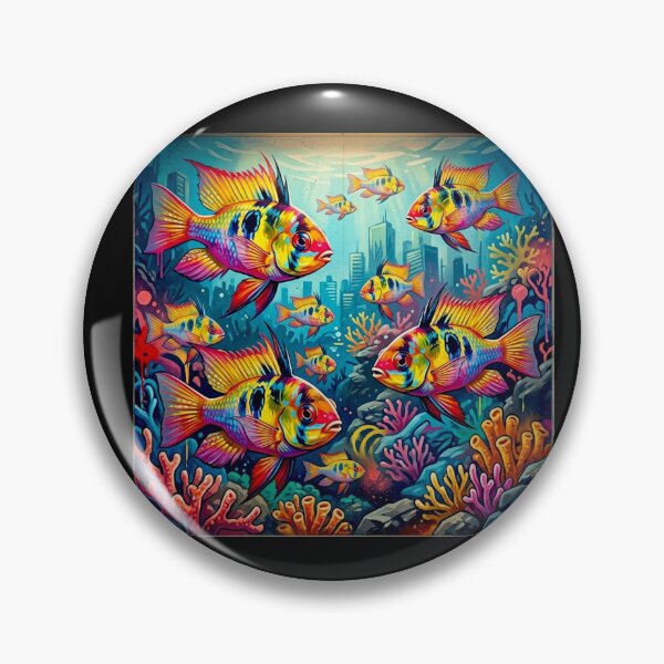 Item preview, Mikrogeophagus Ramirezi fish: Graffiti and Post-Expressionism #10 designed and sold by Helios Be. Lavsh.