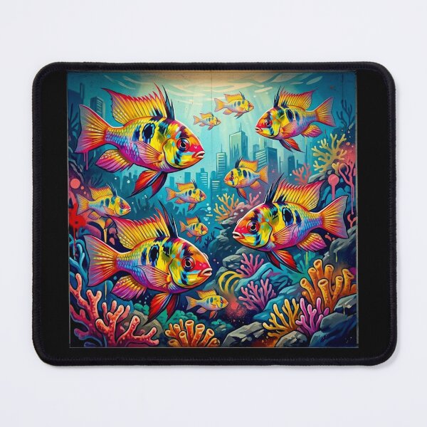 Item preview, Mikrogeophagus Ramirezi fish: Graffiti and Post-Expressionism #10 designed and sold by Helios Be. Lavsh.