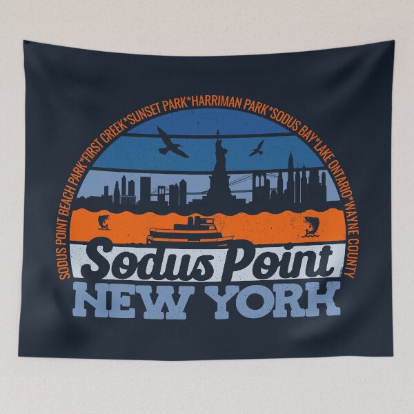 Item preview, Sodus Point New York Sunset Retro Vintage Local Pride Logo designed and sold by CRHPOD20.