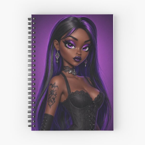 Item preview, Cool Punky Goth girl character tattoos corset black girl art designed and sold by Vintage Designs +.
