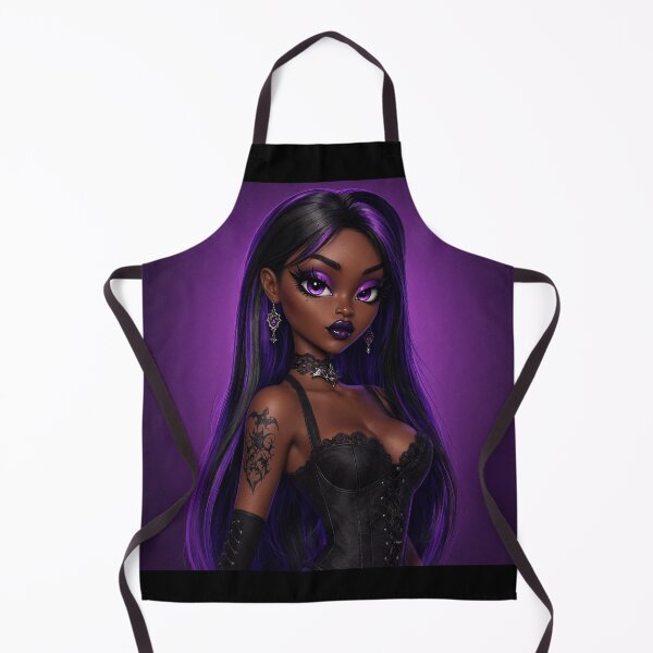 Item preview, Cool Punky Goth girl character tattoos corset black girl art designed and sold by Vintage Designs +.