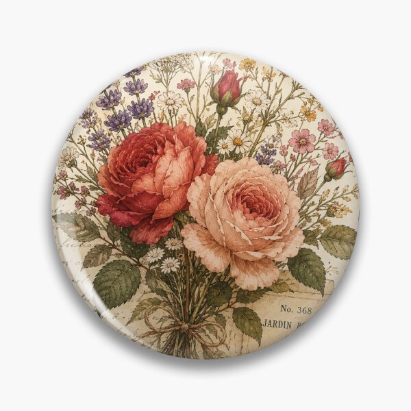 Item preview, Vintage Botanical Wildflower Bouquet Sticker | Antique Floral Illustration designed and sold by DESPOT07.