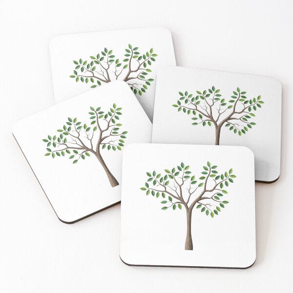 Item preview, Elegant Green Leaf Tree Artwork designed and sold by NeonNerd Studio.
