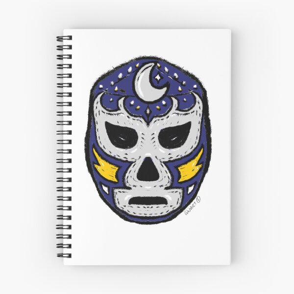 Item preview, La Luna  – The Moon – Lucha Mask No. 08 | Original Graphic Folk Art by GWART designed and sold by GWARTGB.
